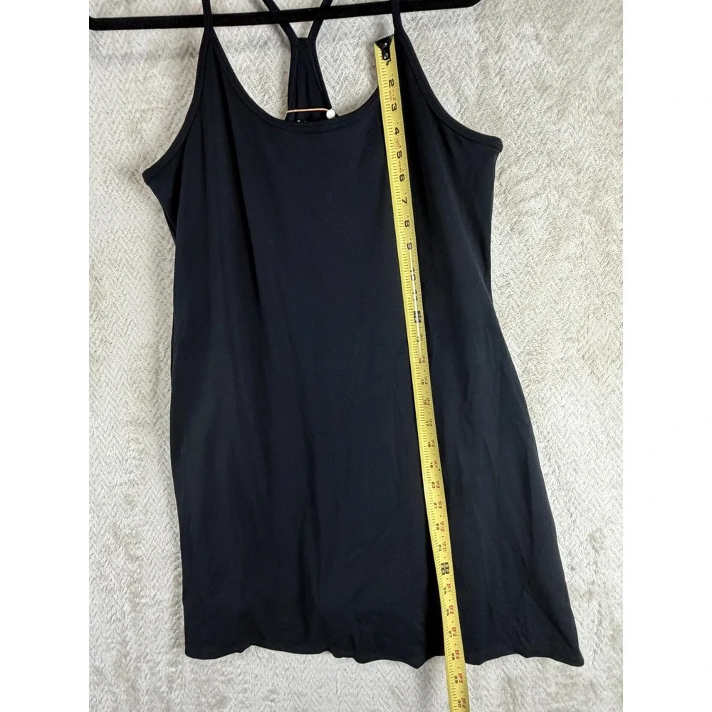 NWT Quince Ultra-Form Active Dress Womens L Black 4-Way Stretch Built-In Shorts